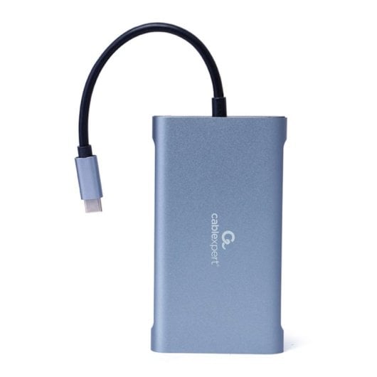 Base para portátil Gembird A-CM-COMBO7-01 USB 3.2 Gen 1 HDMI VGA RJ-45 Audio Lector SD Gris