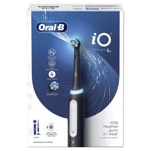 Spazzolino elettrico Oral-B iO 4S Nero Bluetooth 4 Modalità Sensore Pressione