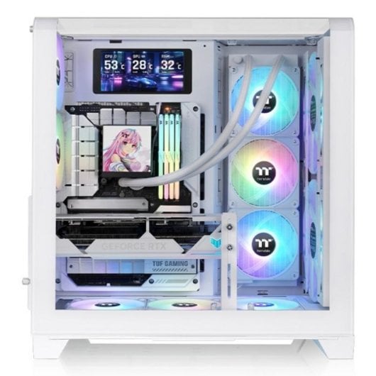 Caja Thermaltake View 390 Air Blanco Gaming Vidrio Templado ARGB ATX