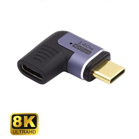 USB-C 90° Magnetischer Adapter Ewent EC1048 40Gbps 8K PD140W