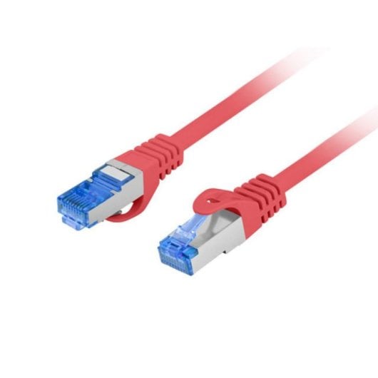 Netzwerkkabel Lanberg PCF6A-10CC-0025-R Cat6a 0,25 m S/FTP Rot