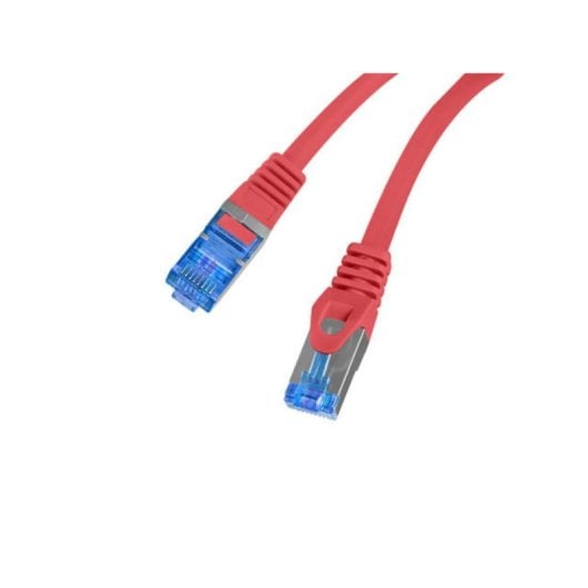 Netzwerkkabel Lanberg PCF6A-10CC-0025-R Cat6a 0,25 m S/FTP Rot