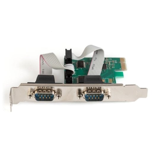 Tarjeta de Red Digitus PCIe 2x RS232 128000 bps Interfaz Serial Bajo CPU