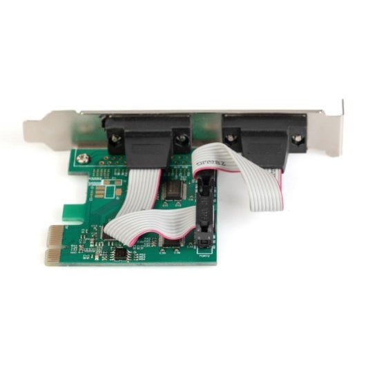 Tarjeta de Red Digitus PCIe 2x RS232 128000 bps Interfaz Serial Bajo CPU