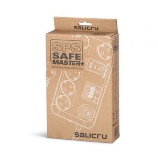 Multiprise Salicru SPS SAFE MASTER+ 6 Prises Protection USB-C USB-A Interrupteur Fixation murale