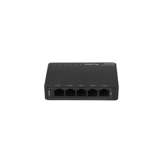 Switch Lanberg DSP3-1005-60W 5 portas Gigabit PoE montagem parede