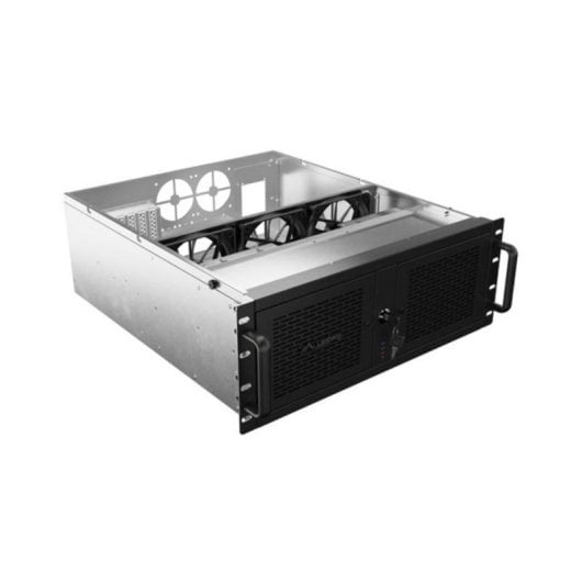 Armário Rack Lanberg SC01-5204-12B 4U Preto 5 Ventoinhas Compatível ATX EEB