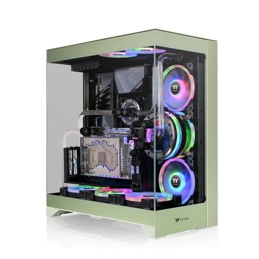 Caja Thermaltake CTE E550 TG Verde Gaming ATX/EATX Vidrio Templado