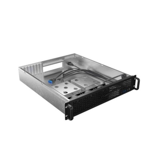 Chassis Rack Lanberg SC01-5202-12B 2U Preto 3 Ventoinhas USB 3.0 Compatibilidade ATX/ITX