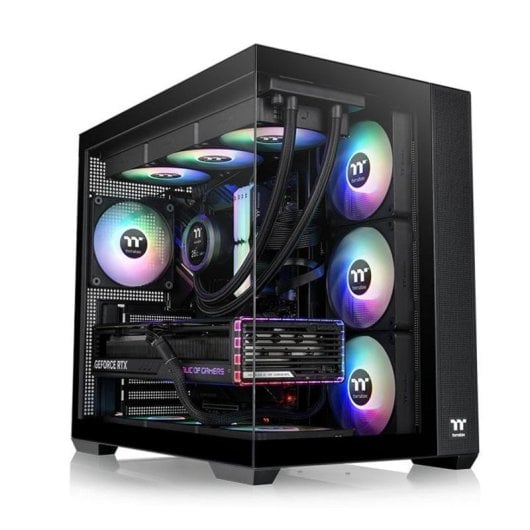 Caixa Thermaltake View 380 TG ARGB Vidro Temperado ATX RGB Gamer