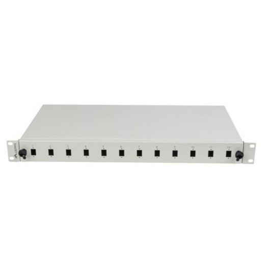 Patch panel Lanberg FOP1-12SS-LDS 12 porte ABS acciaio grigio 1U rack 19"
