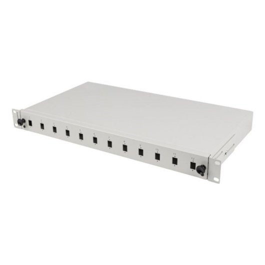 Patch panel Lanberg FOP1-12SS-LDS 12 porte ABS acciaio grigio 1U rack 19"
