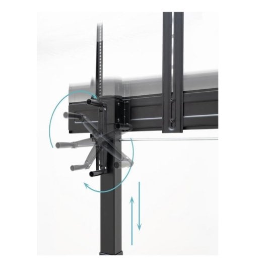 Supporto TV TooQ AQUILES pavimento ruote regolabile 60-100 pollici nero