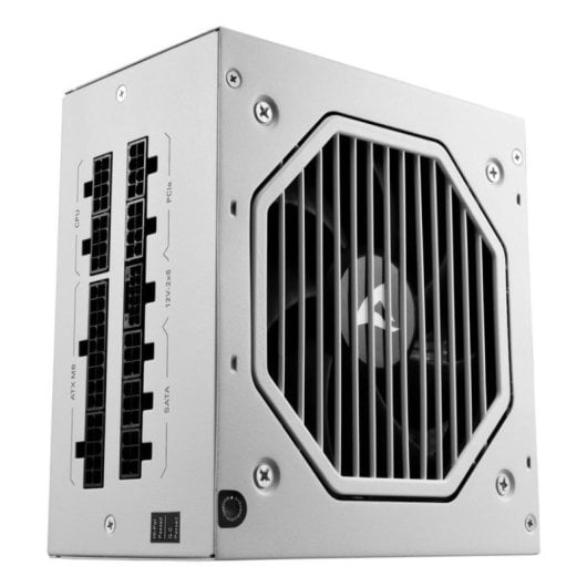 Fuente de Alimentación Sharkoon Rebel P20 1000W Cybenetics Gold modular ATX 3.1 blanca