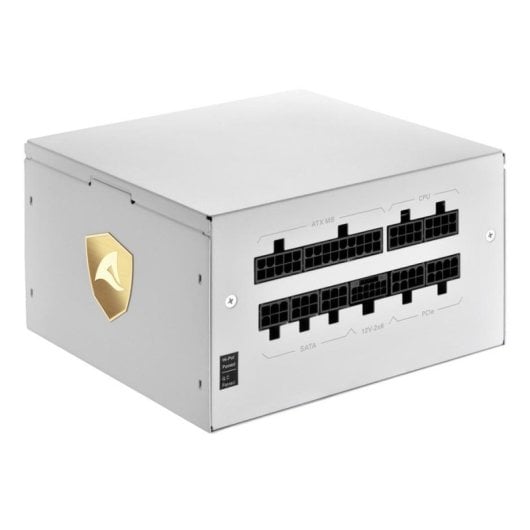 Fuente de Alimentación Sharkoon Rebel P20 1000W Cybenetics Gold modular ATX 3.1 blanca