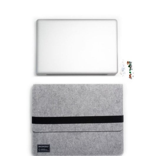 Maletín Ekomodo HR-013 funda ecológica para portátil 15" negro y gris