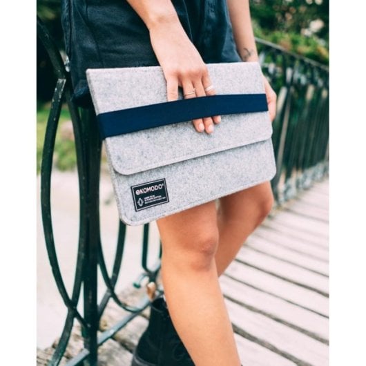 Maletín Ekomodo HR-013 funda ecológica para portátil 15" negro y gris