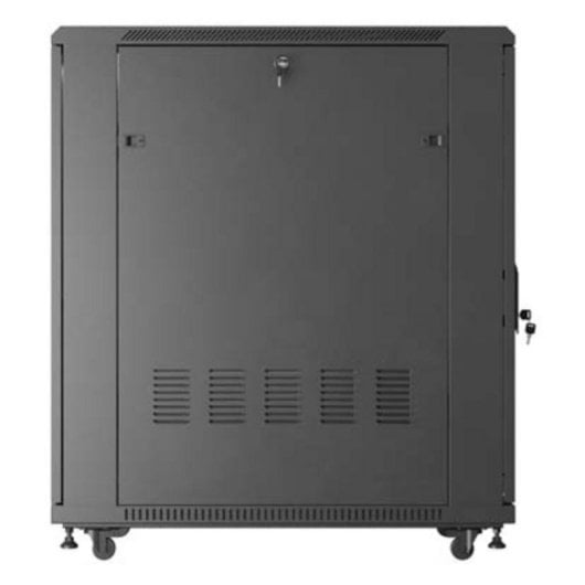 Armário Rack Lanberg FF01-6022-23B 22U 800 kg Porta Perfurada 6 Ventoinhas Preto