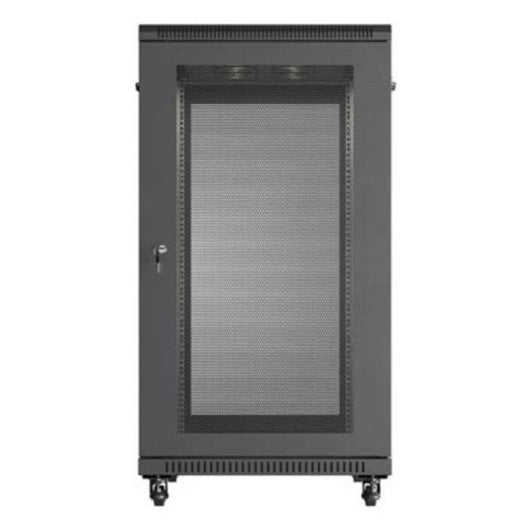 Armário Rack Lanberg FF01-6022-23B 22U 800 kg Porta Perfurada 6 Ventoinhas Preto