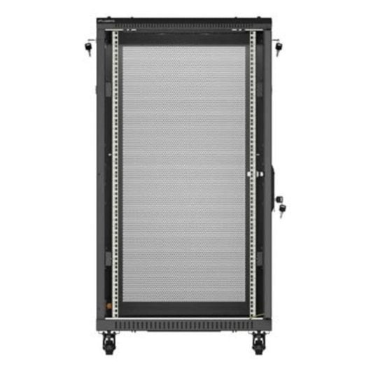 Armário Rack Lanberg FF01-6022-23B 22U 800 kg Porta Perfurada 6 Ventoinhas Preto