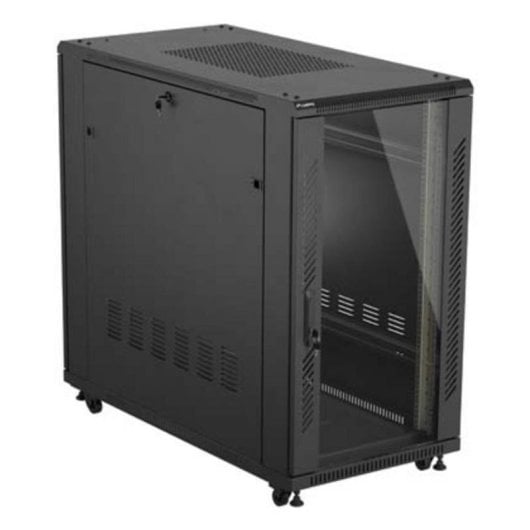 Armário rack Lanberg FF01-6222-12B 22U 800kg Vidro Têmperado Preto 1200mm