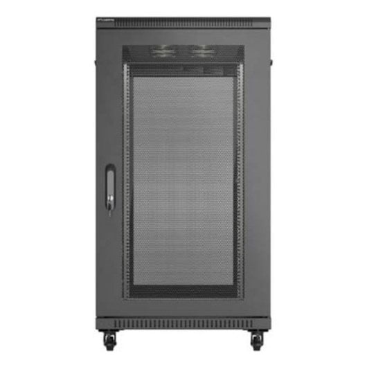 Armário Rack Lanberg FF01-6222-23B 22U 800 kg com ventilação ativa e rodas