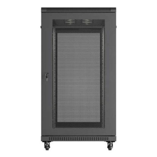 Armário Rack Lanberg FF01-6222-23B 22U 800 kg com ventilação ativa e rodas