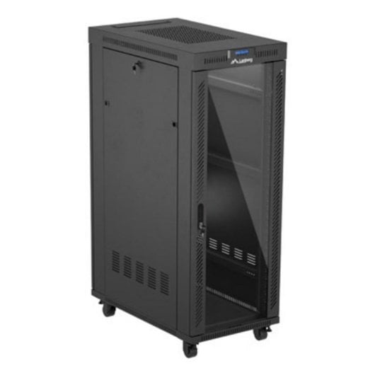 Armário Rack Lanberg FF01-6032-12BL 32U 1200 kg vidro temperado preto