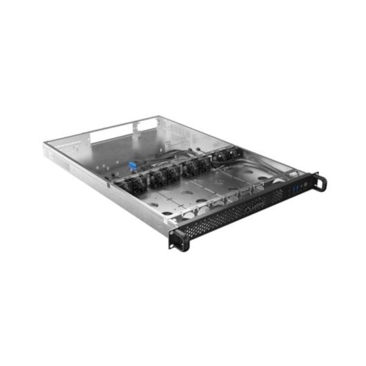 Chassis Rack Lanberg SC01-6501-12B 1U Preto 8 Ventiladores 9 Bays HDD SSD