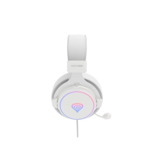 Genesis Neon 764 Headset Gaming com Cabo USB, Som 7.1 Virtual e RGB Branco