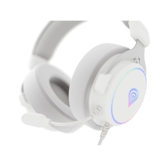 Genesis Neon 764 Headset Gaming com Cabo USB, Som 7.1 Virtual e RGB Branco