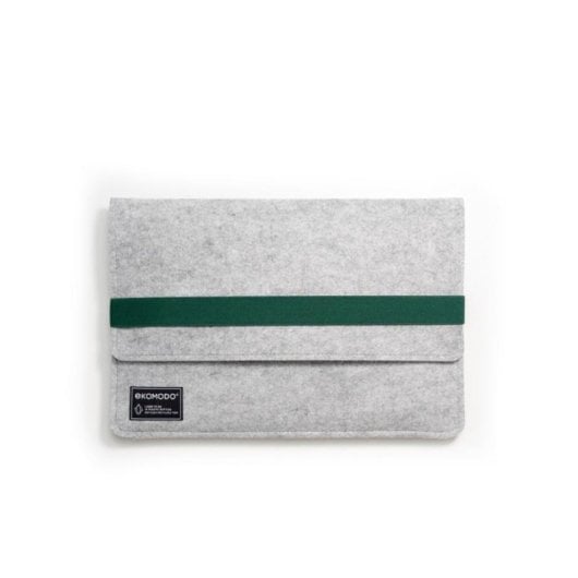 Funda portátil Ekomodo HR-004 ecológica 13" poliéster reciclado unisex verde/gris