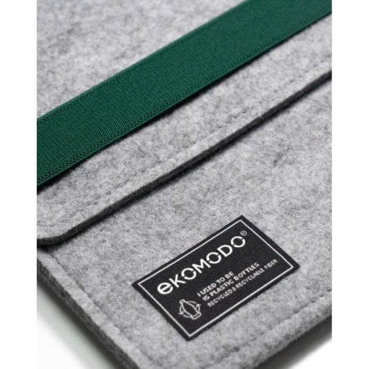 Funda portátil Ekomodo HR-004 ecológica 13" poliéster reciclado unisex verde/gris