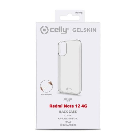 Funda pour mobile Celly GELSKIN Cover TPU Transparente Résistante pour Redmi Note 12 4G