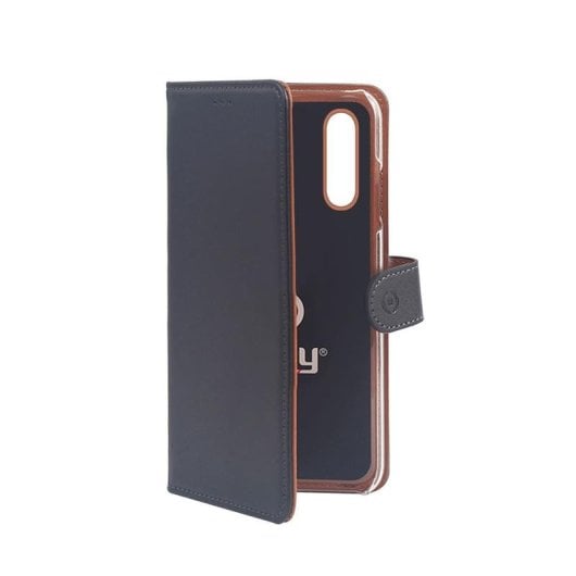 Custodia per smartphone Celly WALLY841 Flip case Ecopelle Nera con supporto per Xiaomi Mi 9