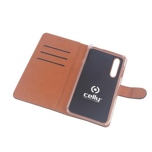 Custodia per smartphone Celly WALLY841 Flip case Ecopelle Nera con supporto per Xiaomi Mi 9