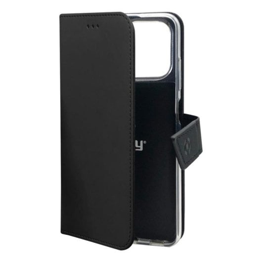 Funda para móvil Celly WALLY portefeuille simili cuir noir avec support pour Redmi Note 12 5G/Poco X5 5G