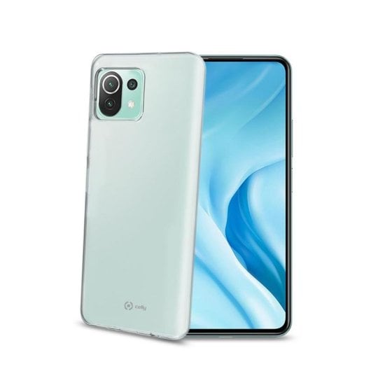 Cover per smartphone Celly Gelskin Custodia TPU Trasparente Monocromatica per Xiaomi Mi 11 Lite 4G/5G