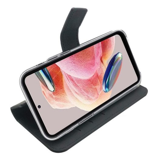 Funda para móvil Celly WALLY Funda cartera Similicuir Noir avec support para Redmi Note 12 4G