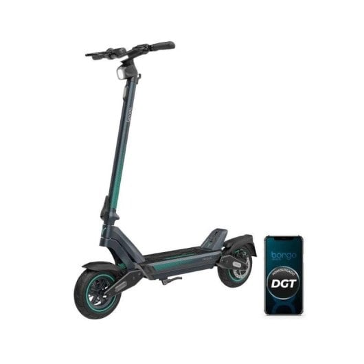 Patinete eléctrico Cecotec Bongo Y65 Connected 500W Autonomía 65km Doble suspensión Ruedas 10" Negro Verde azulado