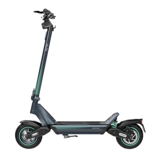 Patinete eléctrico Cecotec Bongo Y65 Connected 500W Autonomía 65km Doble suspensión Ruedas 10" Negro Verde azulado