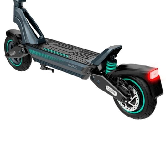 Patinete eléctrico Cecotec Bongo Y65 Connected 500W Autonomía 65km Doble suspensión Ruedas 10" Negro Verde azulado