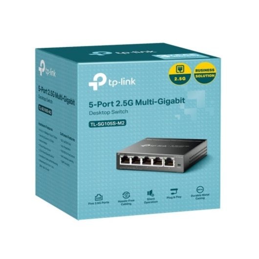 Switch TP-Link TL-SG105S-M2 5 ports 2.5G Ethernet Gestionnaire Métallique