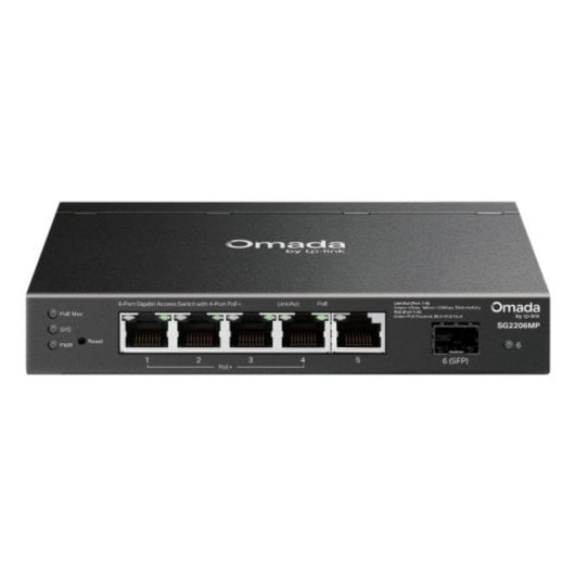 Switch TP-Link SG2206MP 5 ports Gigabit PoE+ SFP montage rack