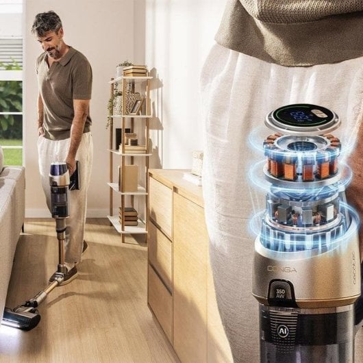 Aspirador sem Fio Cecotec Conga Rockstar RX90 AI 850W 100min Filtro HEPA Acessórios Animais