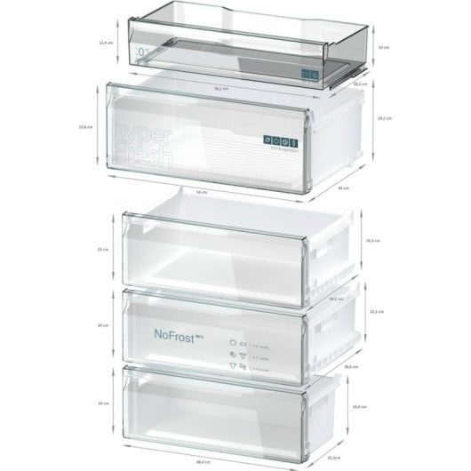 Réfrigérateur Combiné Siemens iQ300 KG49NXXCF No Frost 203 cm 440 L C Noir Inox