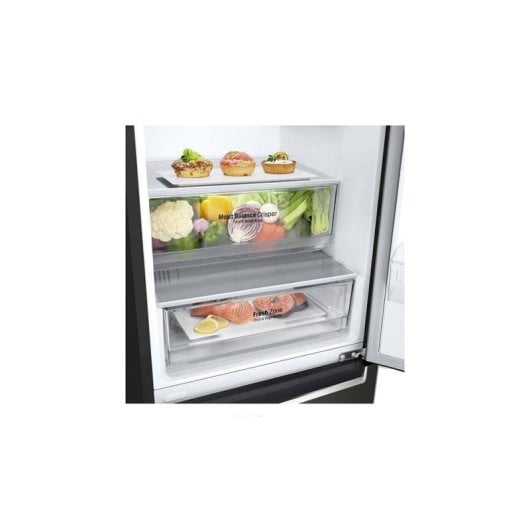 Réfrigérateur combiné LG GBB61BLJEN No Frost 186 cm 341 L E Noir