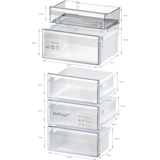 Frigorífico Combi Balay 3KFC653WI No Frost 186cm 321L C Blanco