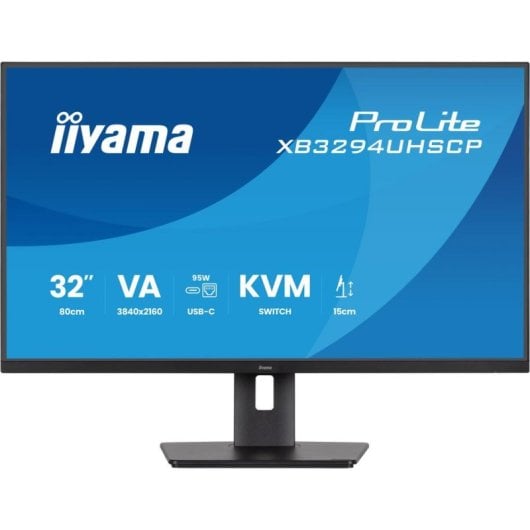 iiyama ProLite XB3294UHSCP-B1 Monitor 31.5" UltraHD 4K 60Hz VA FreeSync HDR10 2ms USB-C