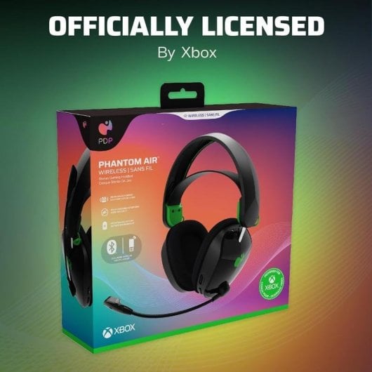 Cuffie wireless PDP Xbox Phantom Black 50 mm Bluetooth + Dongle